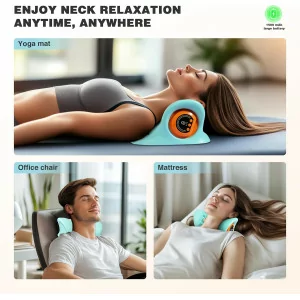 Neck Massager 2025 with Heat, 3 Modes, Portable Pain Relief & Traction