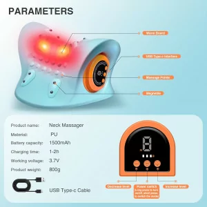 Neck Massager 2025 with Heat, 3 Modes, Portable Pain Relief & Traction