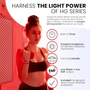 Hooga Red Light Therapy HG300 - 60 LEDs for Pain Relief & Skin Health