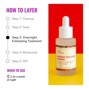 Good Molecules Overnight Exfoliating Treatment with AHA & BHA for Pores