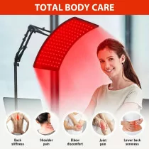 Red Light Therapy Lamp with Stand & Goggles - 660nm & 850nm Infrared