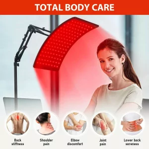 Red Light Therapy Lamp with Stand & Goggles - 660nm & 850nm Infrared