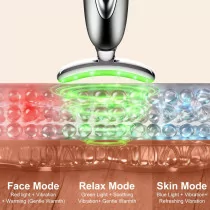 7-in-1 Red Light Face & Neck Massager | Portable 3-Color Skin Care Tool