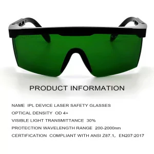 FreeMascot IPL Laser Safety Glasses 200nm-2000nm for Hair Removal