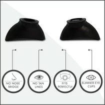 Super Sunnies Slim Flex UV Eye Protection FDA Compliant Tanning Goggles