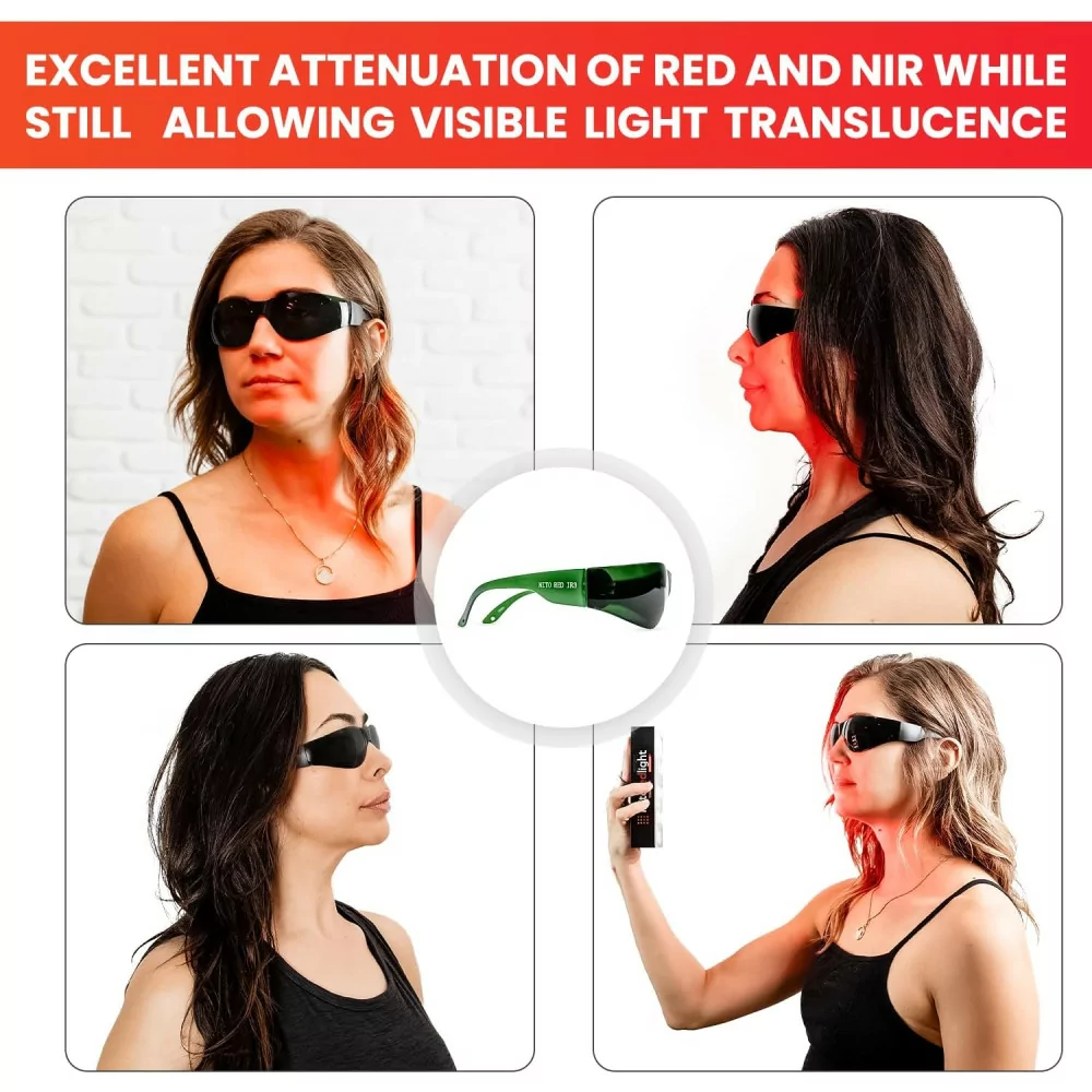 Mito Red Light Therapy Glasses - Protective Goggles for 600nm-900nm