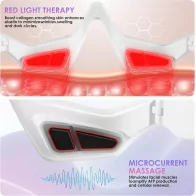 Under Eye Red Light Therapy Glasses - Microcurrent Eye Massager for Dark Circles