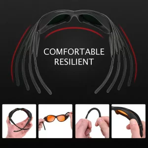UV Safety Glasses for 90-490nm UV Lamps | Anti-Fatigue, Shatterproof