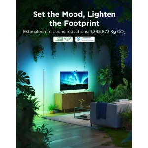 Govee RGBIC Smart Floor Lamp - Alexa LED, 16M Colors & Music Sync