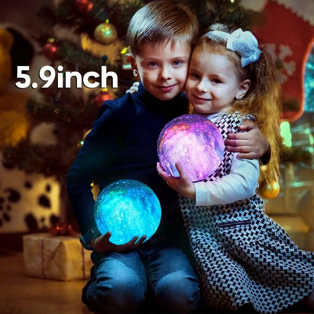 BRIGHTWORLD 5.9 16-Color 3D Moon Lamp with Remote & Touch Control BRIGHTWORLD 5.9 16-Color 3D Moon Lamp with Remote & Touch Control