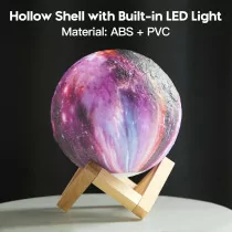 BRIGHTWORLD 5.9 16-Color 3D Moon Lamp with Remote & Touch Control