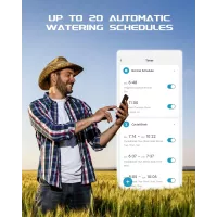RAINPOINT Minuteur d'Arrosage WiFi en Laiton, Contrôle Automatique via APP Bluetooth & 2.4GHz (2025)