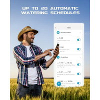 RAINPOINT WiFi Water Timer, Brass Smart Hose Faucet Controller, App-Controlled Irrigation System (2025)