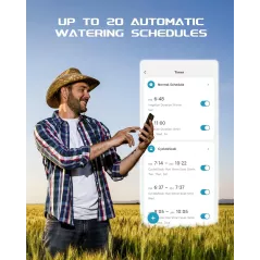 RAINPOINT Minuteur d'Arrosage WiFi en Laiton, Contrôle Automatique via APP Bluetooth & 2.4GHz (2025)