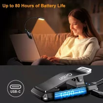 Lampe de Lecture Rechargeable Gritin 16 LED – 80h & Réglable