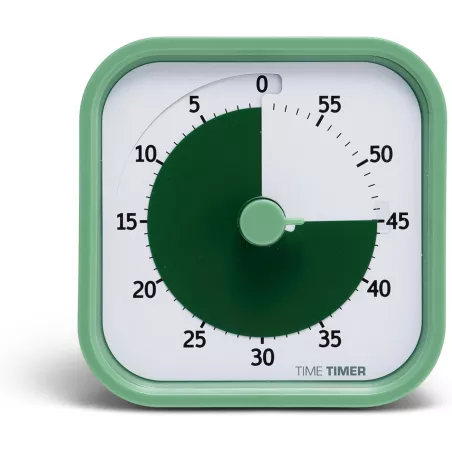 TIME TIMER Home MOD 60 Min - Minuteur Visuel Silencieux pour Enfants, Bureau, École (Vert Foncé)