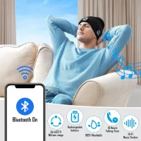 Bonnet Bluetooth LED pour Homme – Cadeau Saint-Valentin, Anniversaire, Camping et Randonnée