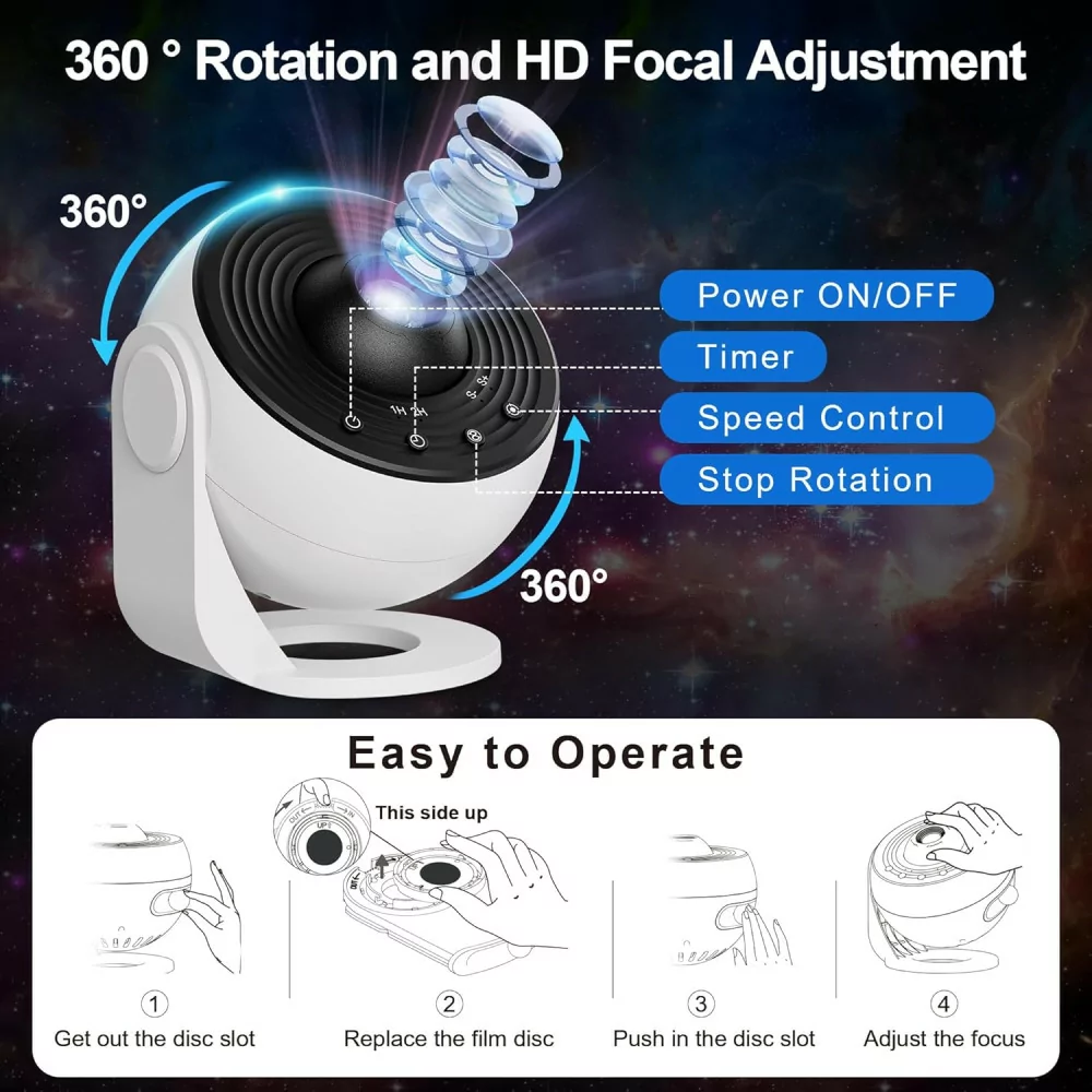 Planetarium Projector Pro 13-in-1 Star Galaxy Light for Bedroom Decor