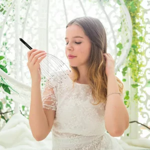 USAGA 20-Finger Head Massager - Scalp & Body Relaxation Gift (Black)