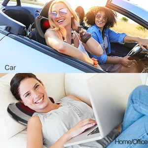 Papillon Shiatsu Back & Neck Massager with Heat – Deep Tissue Relief Pillow