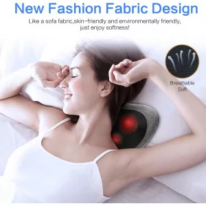 Papillon Shiatsu Back & Neck Massager with Heat – Deep Tissue Relief Pillow