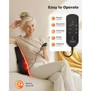 Shiatsu Neck & Back Massager with Heat – 3D Kneading Pain Relief Pillow