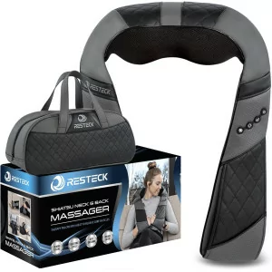 RESTECK 3D Shiatsu Massager with Heat for Neck, Back & Full Body Pain Relief
