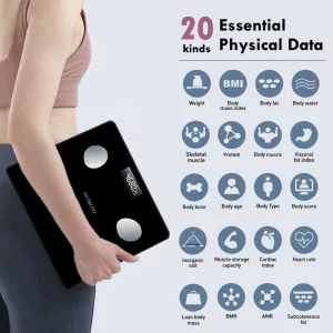 NUTRI FIT Smart Digital Bathroom Scale with Bluetooth & Body Composition