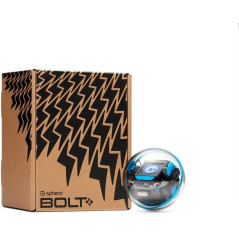 Sphero Bolt+ Coding & AI Robot with Animated LCD, Qi Charging, Waterproof – Compatible with Draw, Blocks, Python, JS – Ages