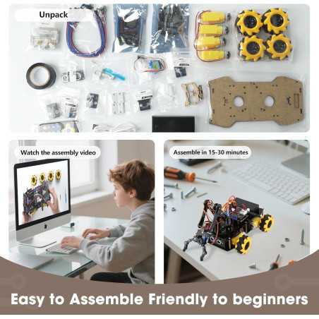 Robotics Kit for Kids 8-12 | ACEBOTT Smart Robot Arm Car STEM Toy