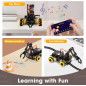 ACEBOTT 5DOF Smart Robot Arm Car Kit for Kids 8-12, ESP32 Arduino/Python Coding, App & Remote STEM Toy
