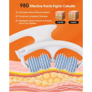 Ergonomic Anti-Cellulite Massage Tool for Legs & Arms - Blue