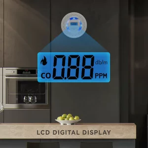 2-in-1 Smoke & Carbon Monoxide Alarm with Digital Display & Sound Light