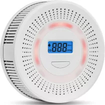 2-in-1 Smoke & Carbon Monoxide Alarm with Digital Display & Sound Light