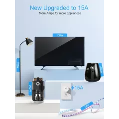 Prise Intelligente EIGHTREE 15A Wi-Fi/Bluetooth avec Alexa
