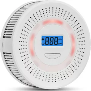 2-in-1 Smoke & Carbon Monoxide Alarm with Digital Display & Sound Light