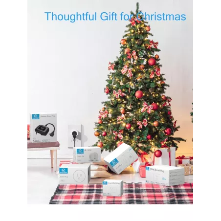 EIGHTREE Prise Intelligente 15A Wi-Fi & Bluetooth, Compatible Alexa & Google, Minuterie & Télécommande, Certifiée FC