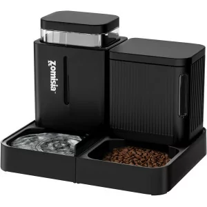 2-in-1 Automatic Cat Feeder & Water Dispenser, 0.8 Gallon Large Capacity