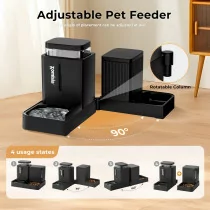 2-in-1 Automatic Cat Feeder & Water Dispenser, 0.8 Gallon Large Capacity