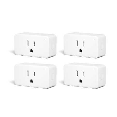 THIRDREALITY ZigBee Smart Plug 4 Pack with Energy Monitoring & ZigBee Hub