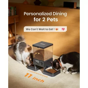 oneisall Automatic Cat Feeder for 2 Cats - 20 Cups Dry Food Dispenser