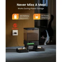 oneisall Automatic Cat Feeder for 2 Cats - 20 Cups Dry Food Dispenser