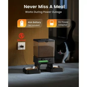 oneisall Automatic Cat Feeder for 2 Cats - 20 Cups Dry Food Dispenser