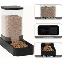 Automatic Cat Feeder & Water Dispenser Set with 3.3L Capacity – Black