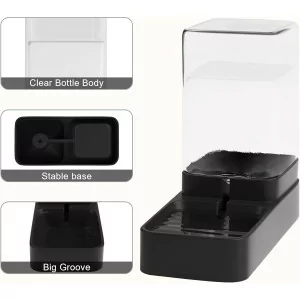 Automatic Cat Feeder & Water Dispenser Set with 3.3L Capacity – Black