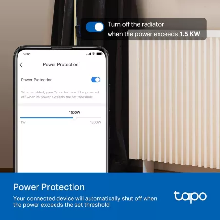 TP-Link Tapo P115 Smart Plug Wi-Fi Mini, Compatible Alexa & Google