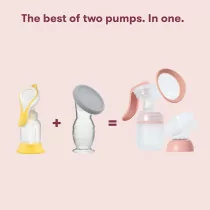 Frida Mom 2-in-1 Breast Pump: Manual & Hands-Free Wireless Milk Collector