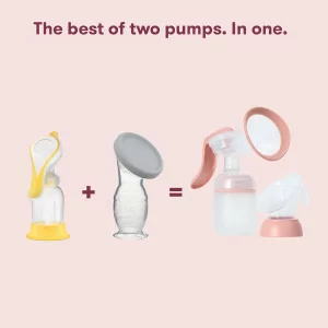 Frida Mom 2-in-1 Breast Pump: Manual & Hands-Free Wireless Milk Collector