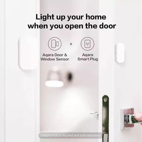 Capteurs de Porte et Fenêtre Aqara Zigbee 3 Pack, Sans Fil, Compatible HomeKit, Alexa, IFTTT, Sécurité Enfants