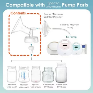 Maymom 20mm Flange & Duckbill Valve for Spectra S1 S2 9 Plus Pumps